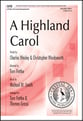 A Highland Carol SATB choral sheet music cover